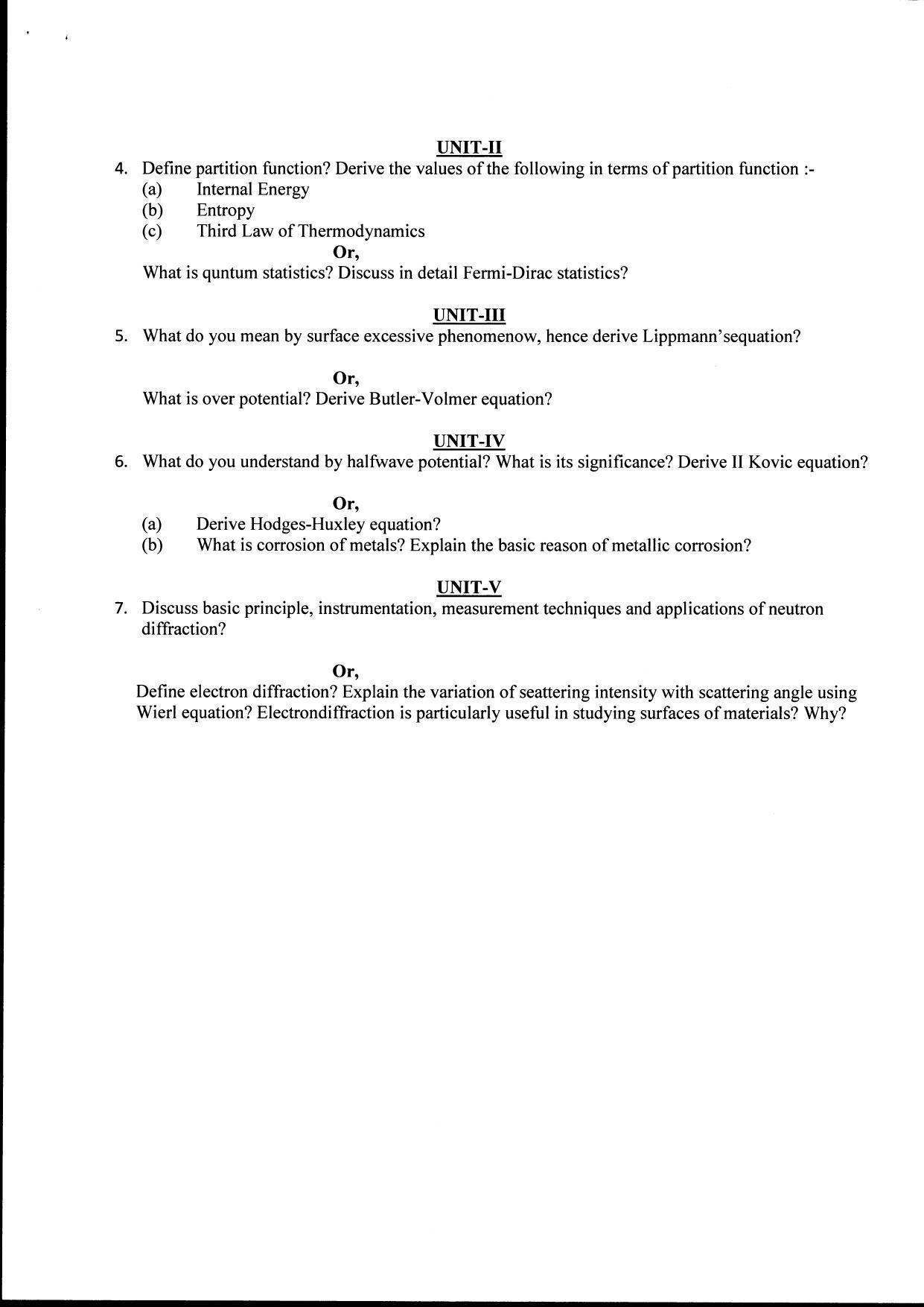 Bilaspur University Question Paper June 2022:M.Sc. Chemistry (Second Semester) Physical Chemistry Paper 1 - Page 2