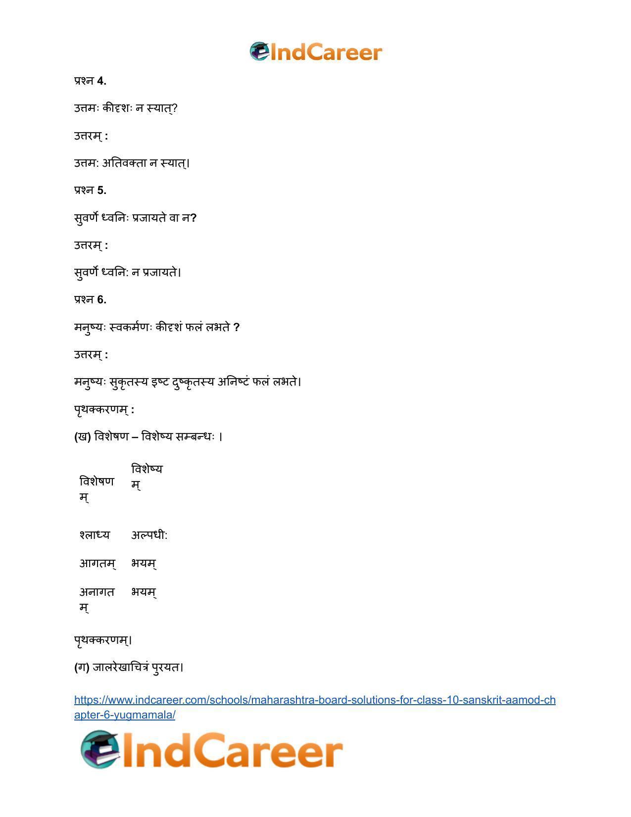 Maharashtra Board Solutions for Class 10- Sanskrit Aamod: Chapter 6- युग्ममाला - Page 13