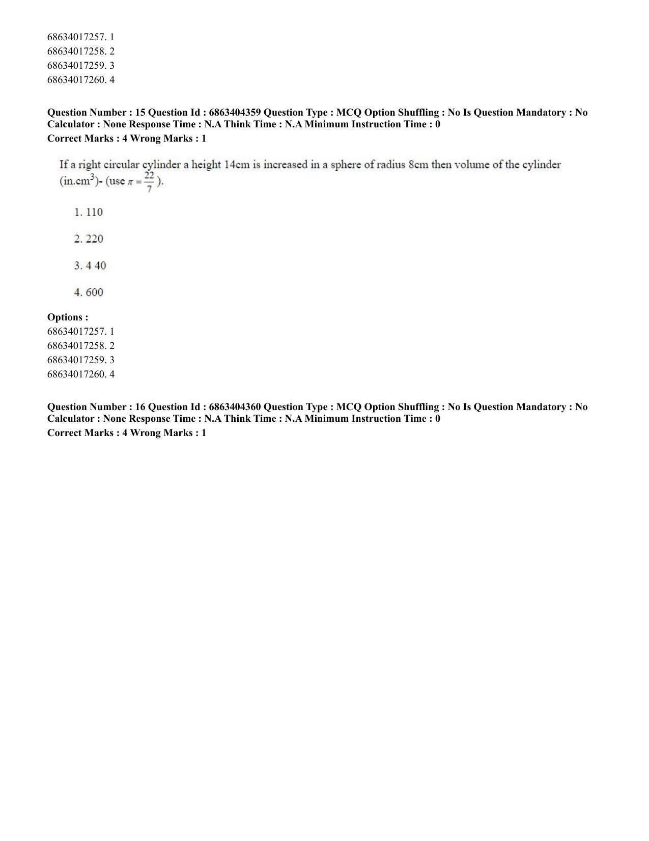 CUET PG 2023: SCQP19 – Mathematics (Eng.) - Shift 1 (5-06-2023) Question Paper - Page 15
