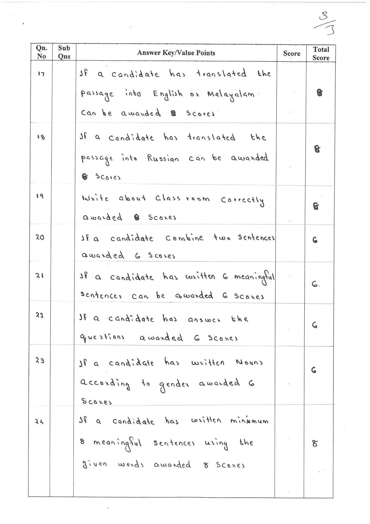 Kerala Plus One (Class 11th) Part-II Russian Answer Key 2021 - Page 3