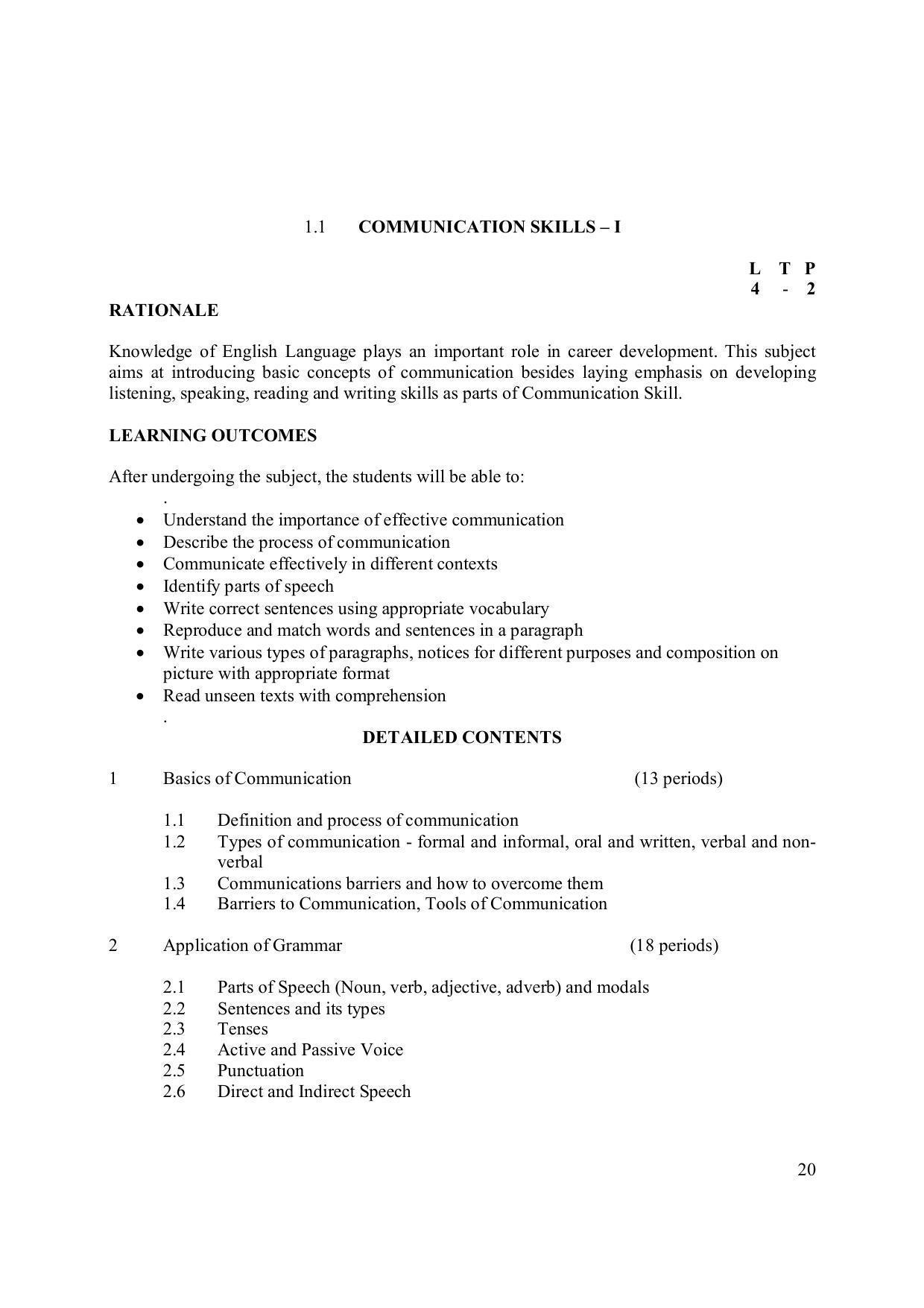 EFFECTIVE FROM JULY 2019-20 - SIX SEMESTER DIPLOMA COURSE IN ELECTRONICS ENGINEERING (MICRO ELECTRONICS) - Page 25