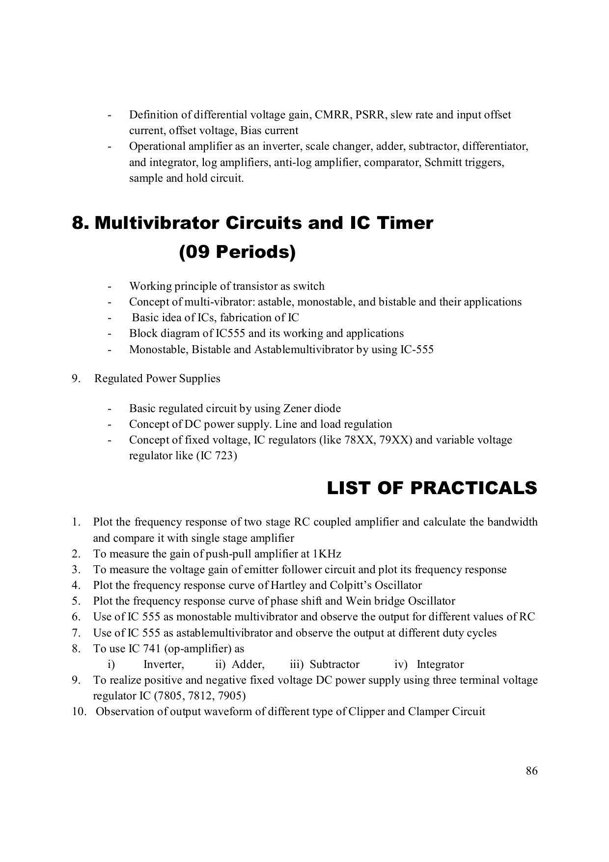 EFFECTIVE FROM JULY 2019-20 - SIX SEMESTER DIPLOMA COURSE IN ELECTRONICS ENGINEERING (MICRO ELECTRONICS) - Page 91
