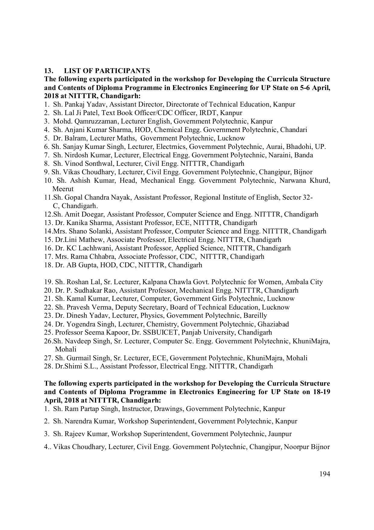EFFECTIVE FROM JULY 2019-20 - SIX SEMESTER DIPLOMA COURSE IN ELECTRONICS ENGINEERING (MICRO ELECTRONICS) - Page 199