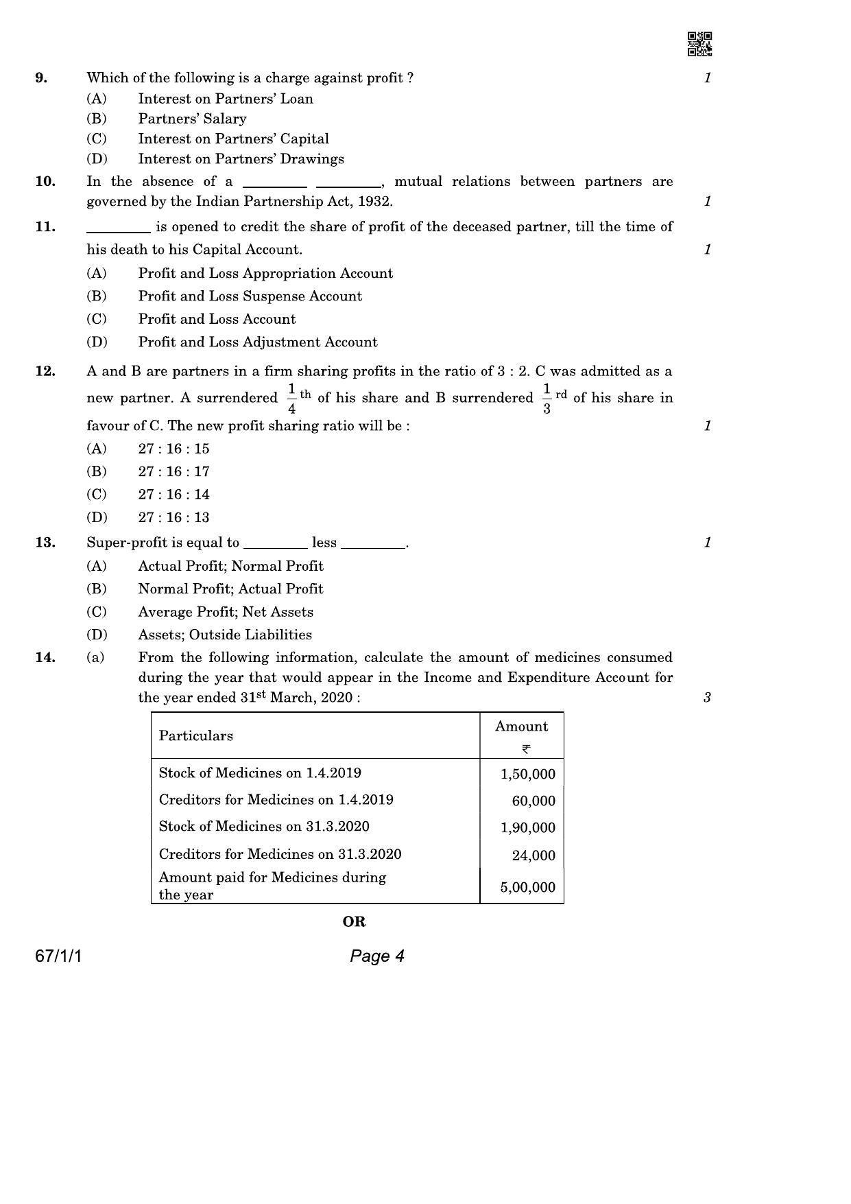 CBSE Class 12 QP_055_Accountancy 2021 Compartment Question Paper - Page 4