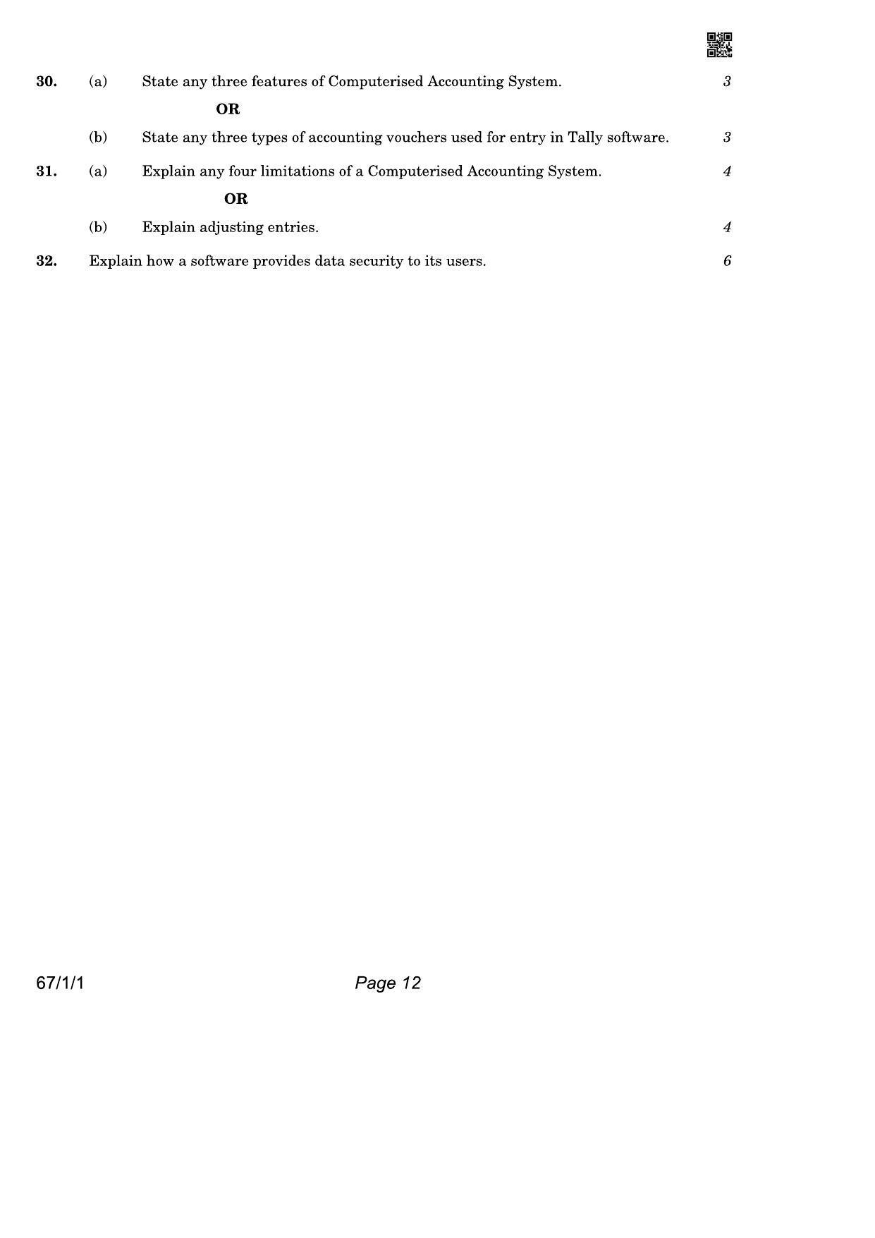 CBSE Class 12 QP_055_Accountancy 2021 Compartment Question Paper - Page 12