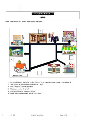 Worksheet for Class 3 EVS Assignment 106 Pictures