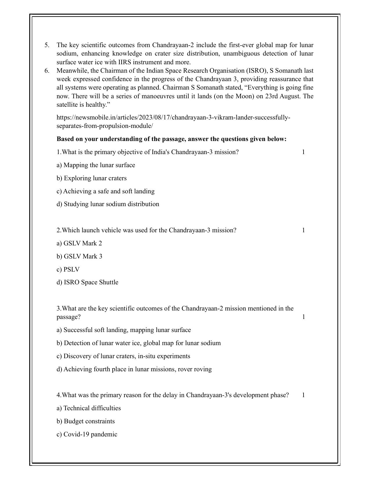 Edudel Class 11 English Practice Papers-2 (2023-24) - Page 2