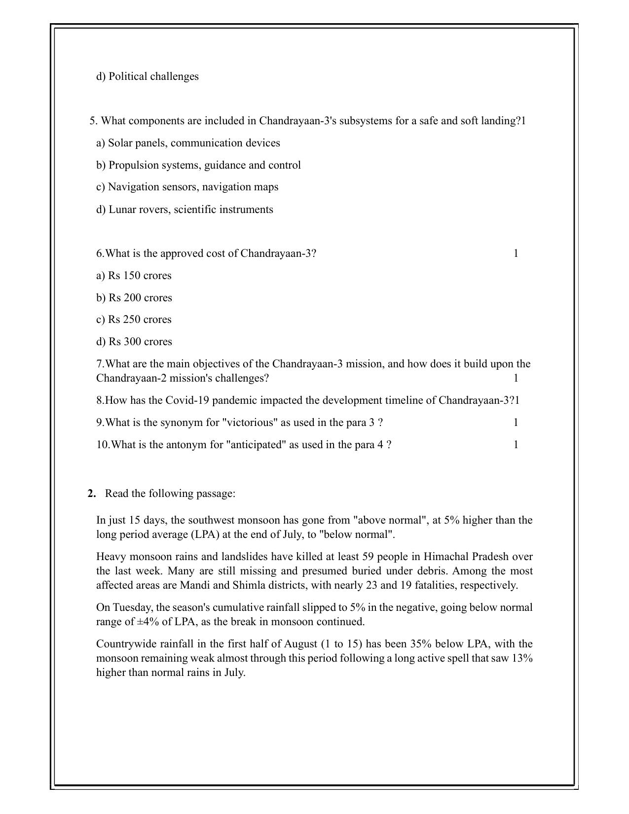 Edudel Class 11 English Practice Papers-2 (2023-24) - Page 3