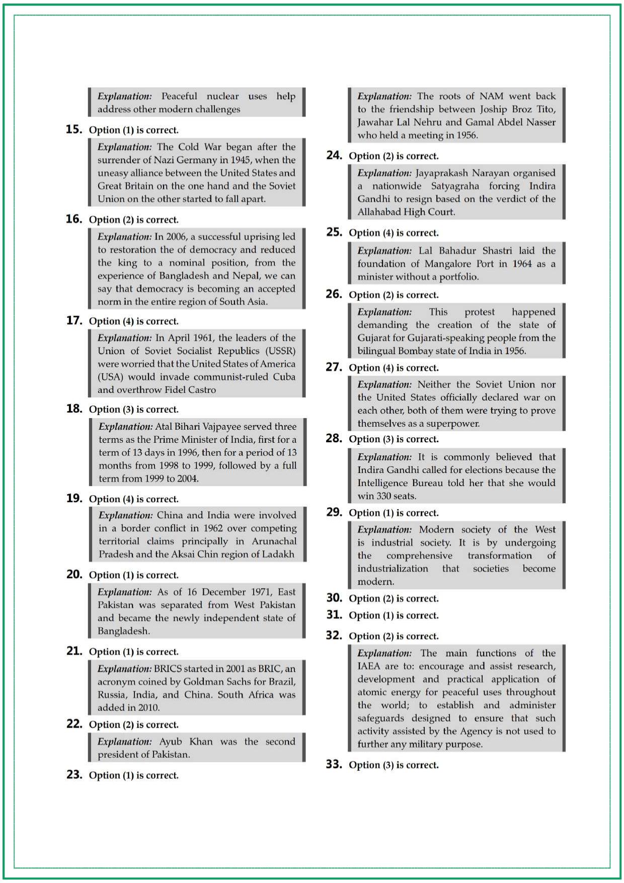 CUET Political Science Sample Paper 4 - Page 5