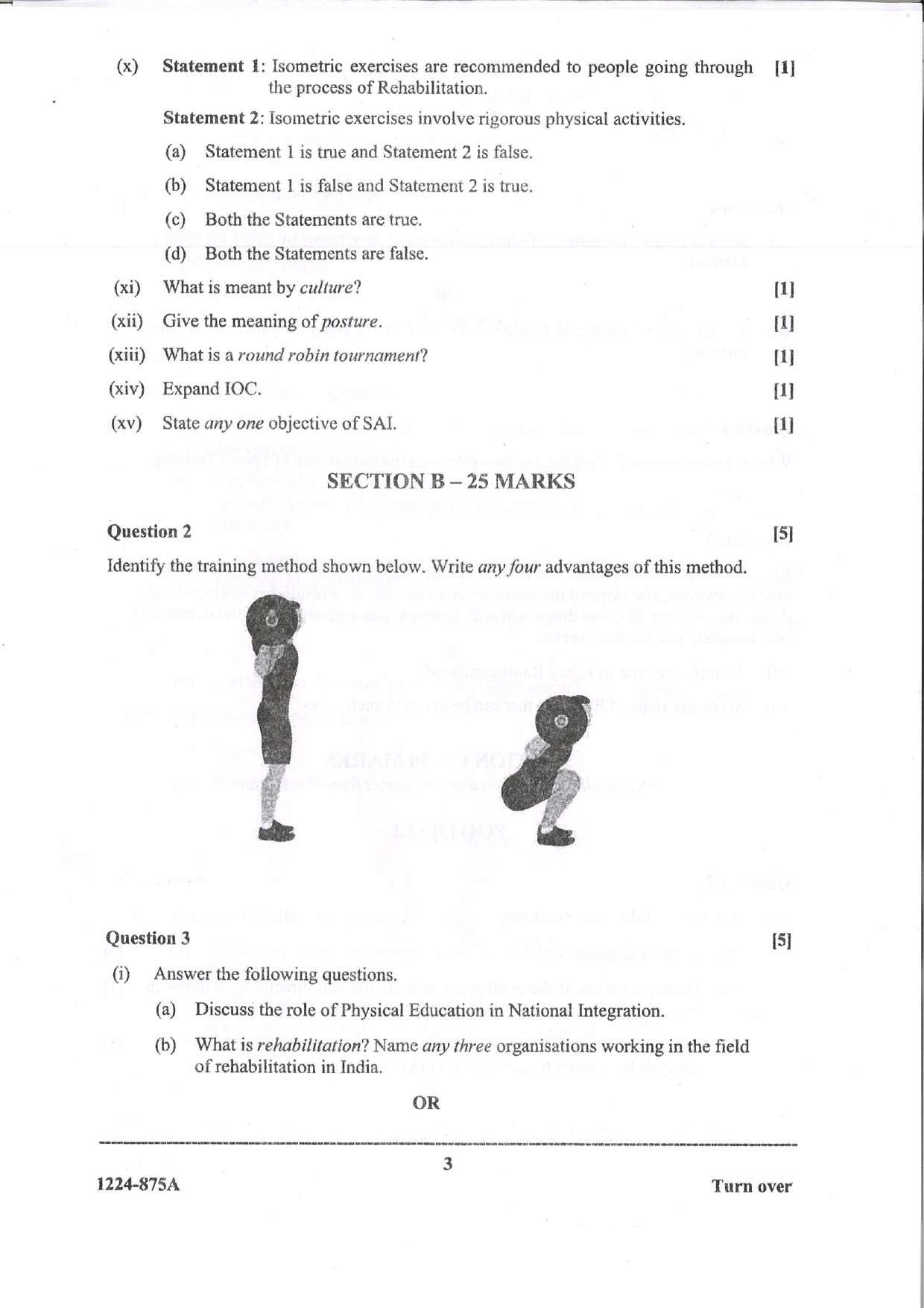 ISC Class 12 Physical Education 2024 Question Paper - Page 3
