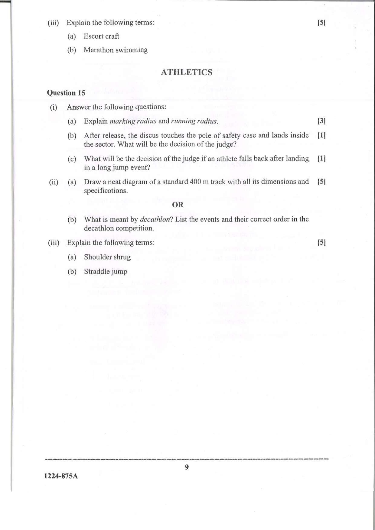 ISC Class 12 Physical Education 2024 Question Paper - Page 9