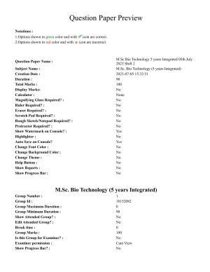 TS CPGET 2023 M Sc Bio Technology (5 years Integrated) Shift 2 Question Paper with Answer Key