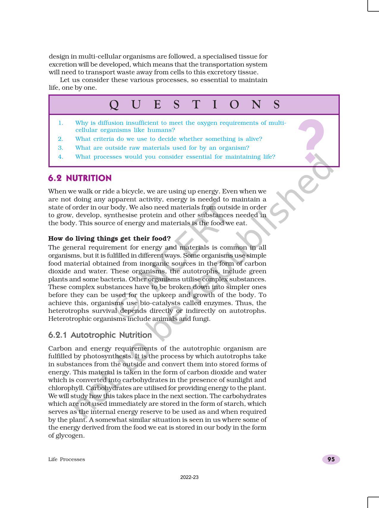 NCERT Book for Class 10 Science Chapter 6 Life Processes - Page 3