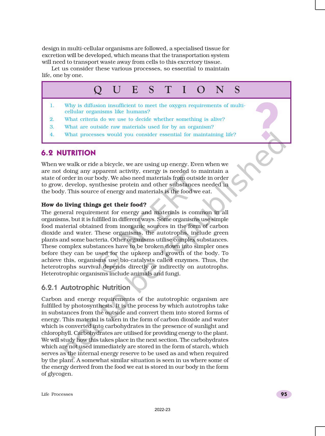 NCERT Book for Class 10 Science Chapter 6 Life Processes - Page 3
