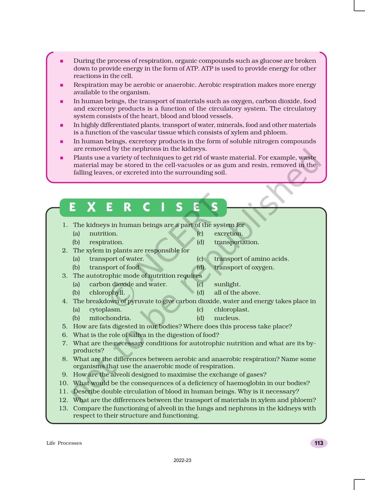 NCERT Book for Class 10 Science Chapter 6 Life Processes - Page 21