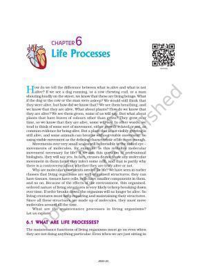 NCERT Book for Class 10 Science Chapter 6 Life Processes