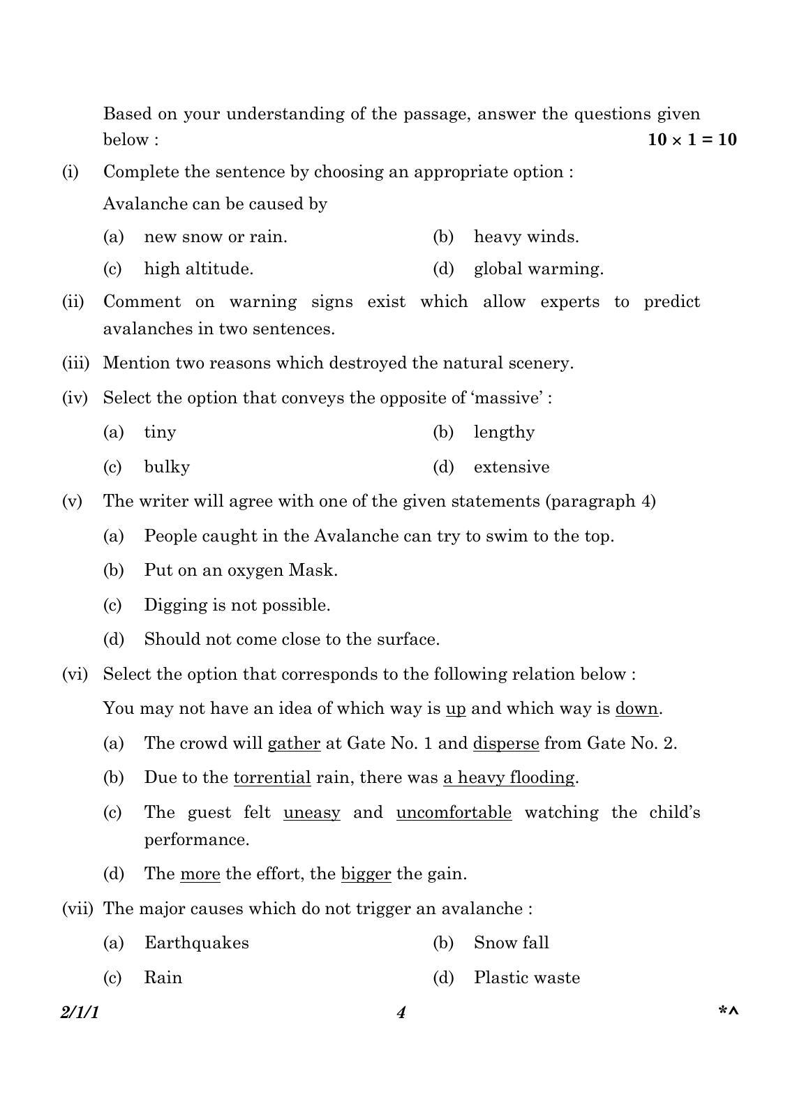 CBSE Class 10 2-1-1_English Language And Literature 2023 Question Paper - Page 4