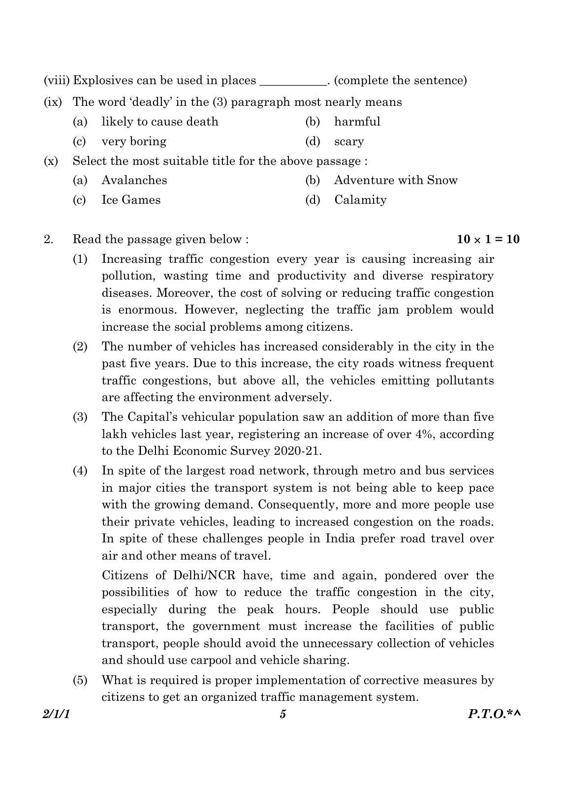 CBSE Class 10 2-1-1_English Language And Literature 2023 Question Paper - Page 5