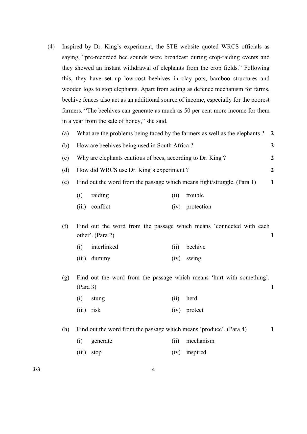 CBSE Class 10 2-3 English (Language And Literature) 2017-comptt Question Paper - Page 4
