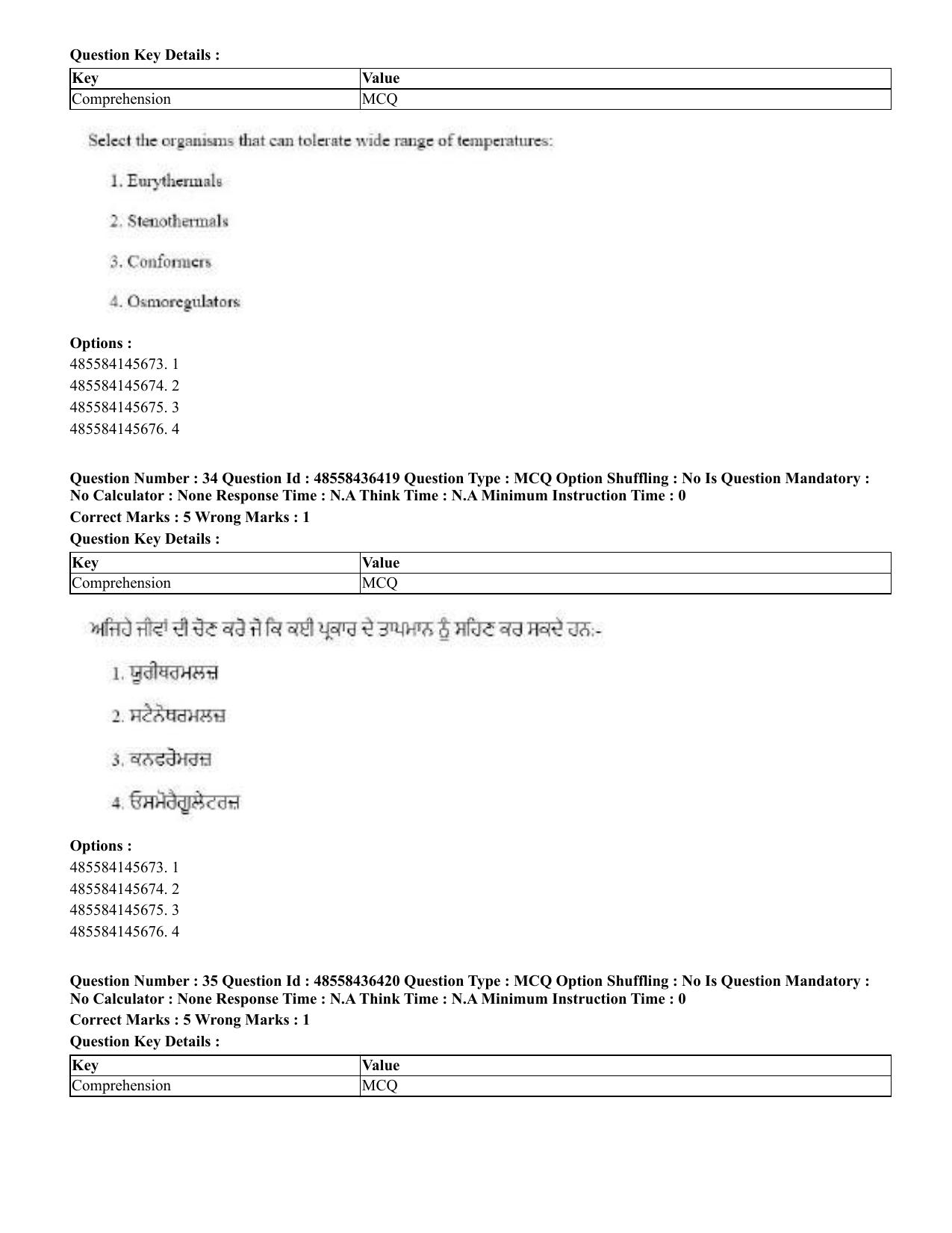 CUET 2023 English Punjabi Shift 3 Question Papers - 22 June 2023 - Page 37
