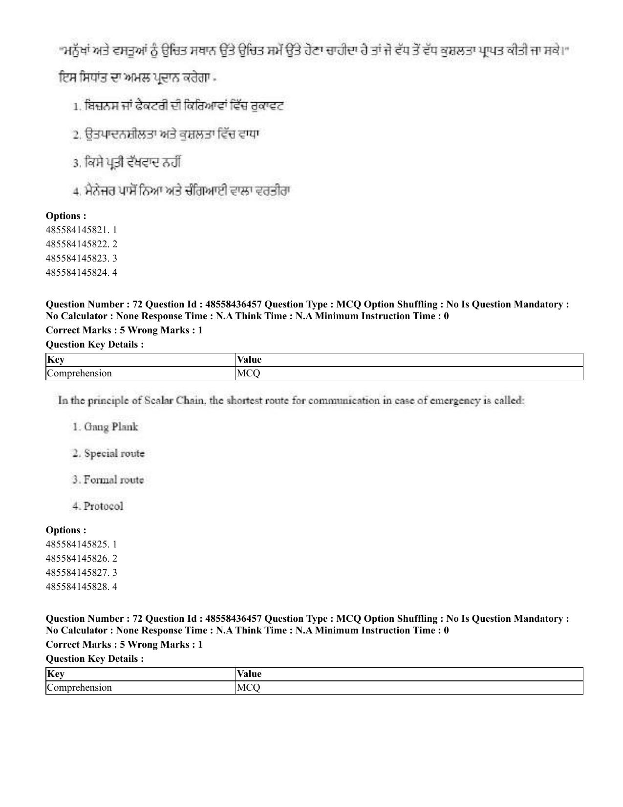 CUET 2023 English Punjabi Shift 3 Question Papers - 22 June 2023 - Page 82