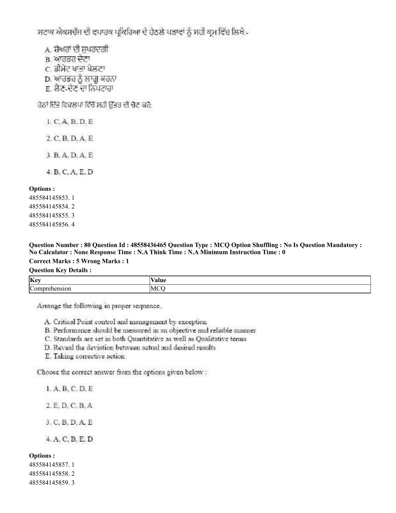 CUET 2023 English Punjabi Shift 3 Question Papers - 22 June 2023 - Page 91