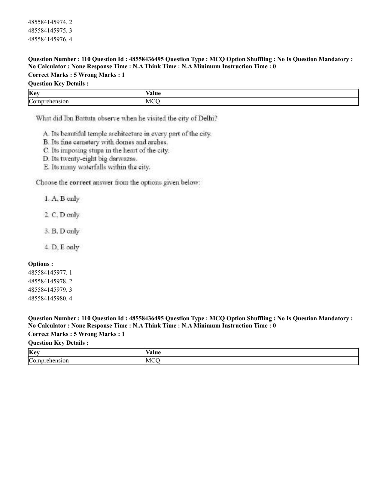 CUET 2023 English Punjabi Shift 3 Question Papers - 22 June 2023 - Page 132