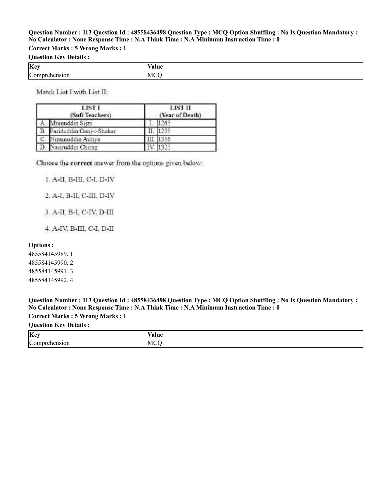 CUET 2023 English Punjabi Shift 3 Question Papers - 22 June 2023 - Page 136