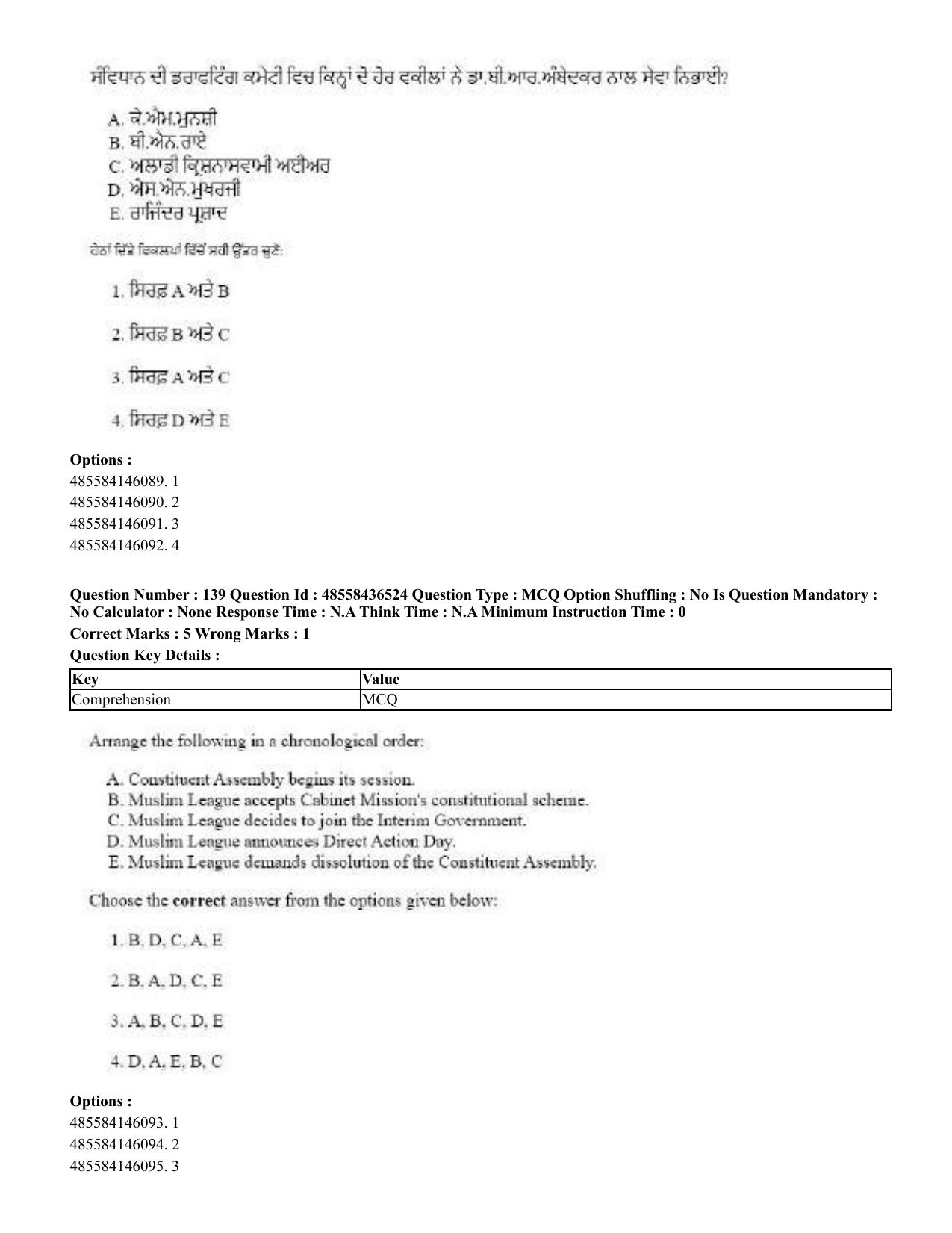 CUET 2023 English Punjabi Shift 3 Question Papers - 22 June 2023 - Page 163