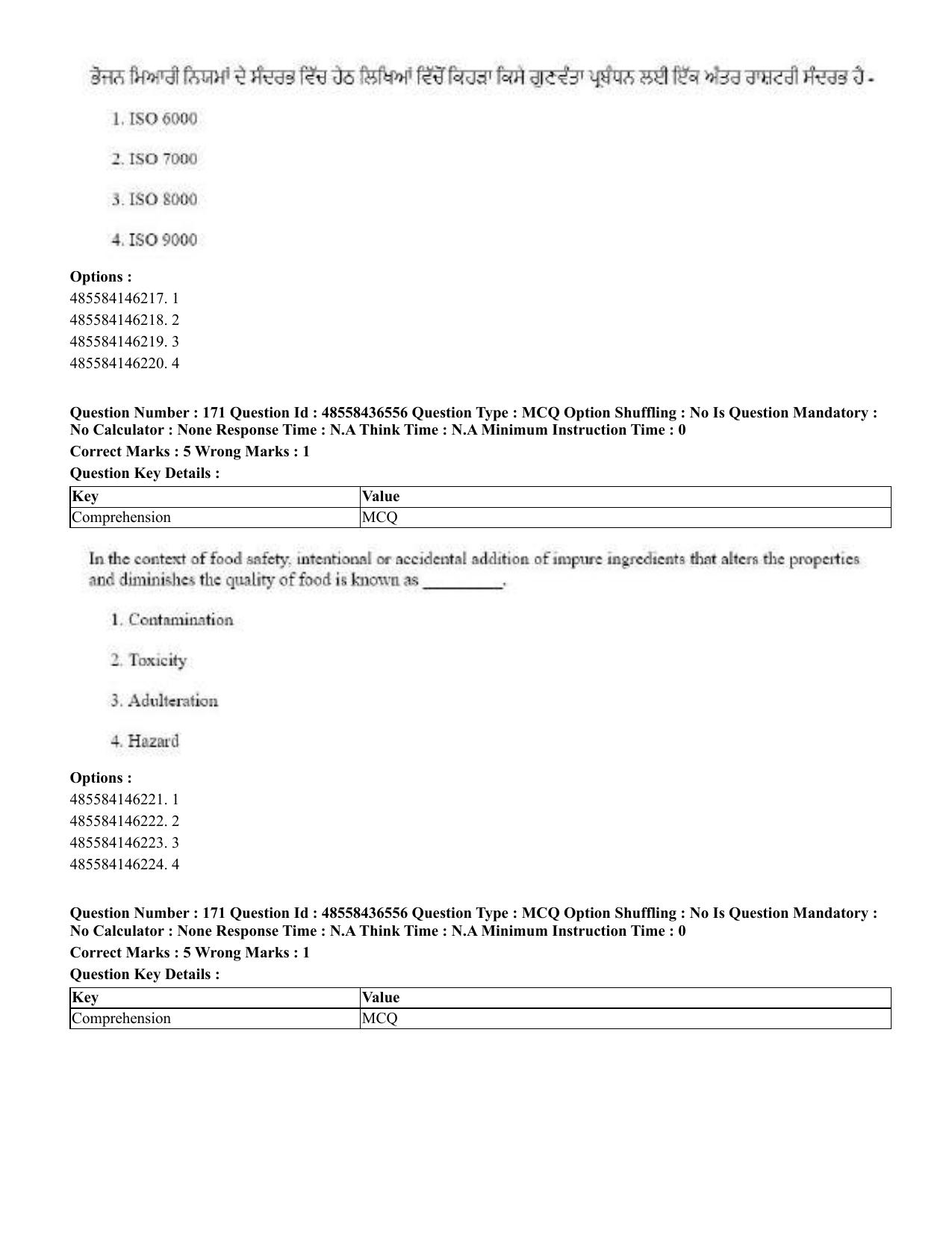 CUET 2023 English Punjabi Shift 3 Question Papers - 22 June 2023 - Page 200