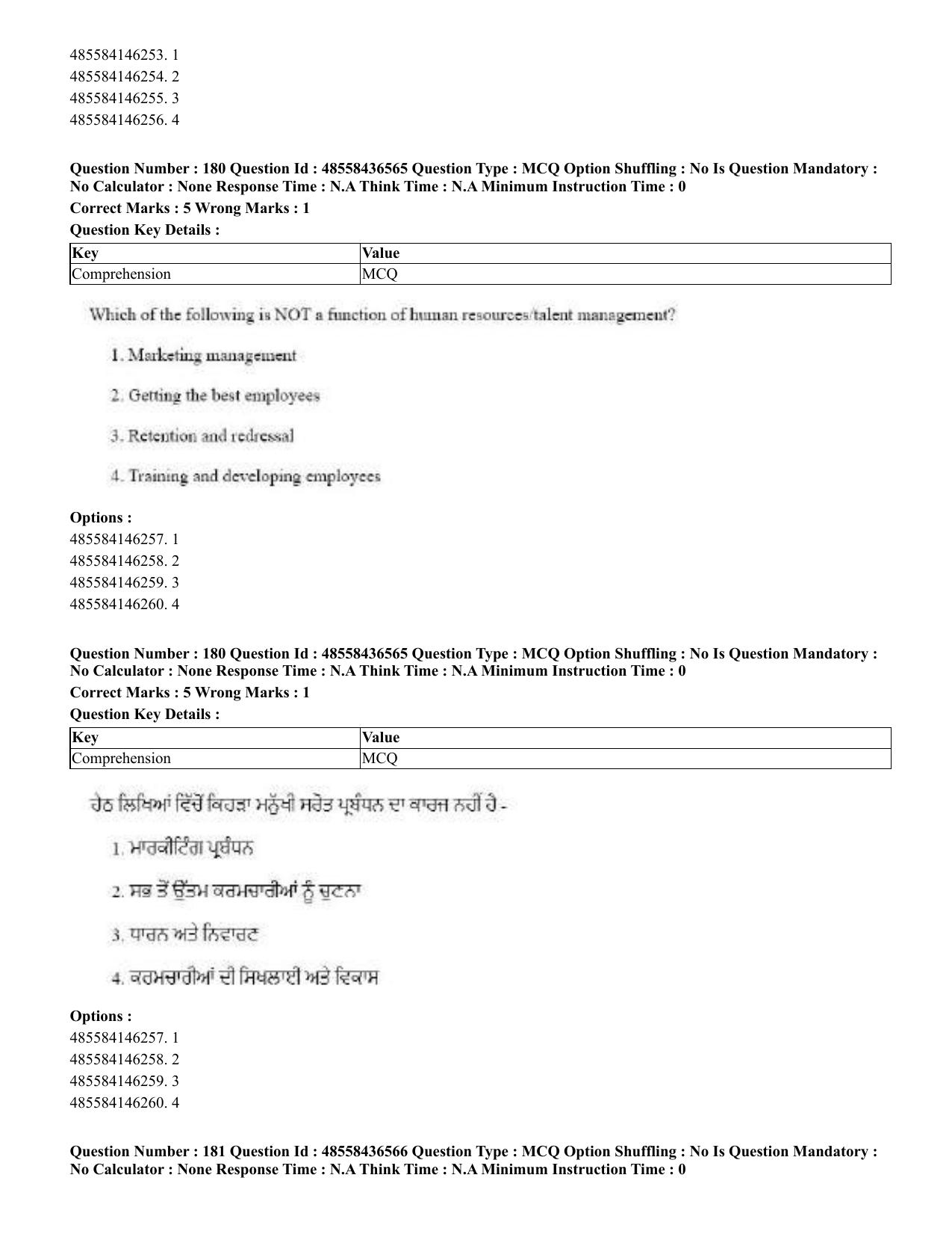 CUET 2023 English Punjabi Shift 3 Question Papers - 22 June 2023 - Page 210