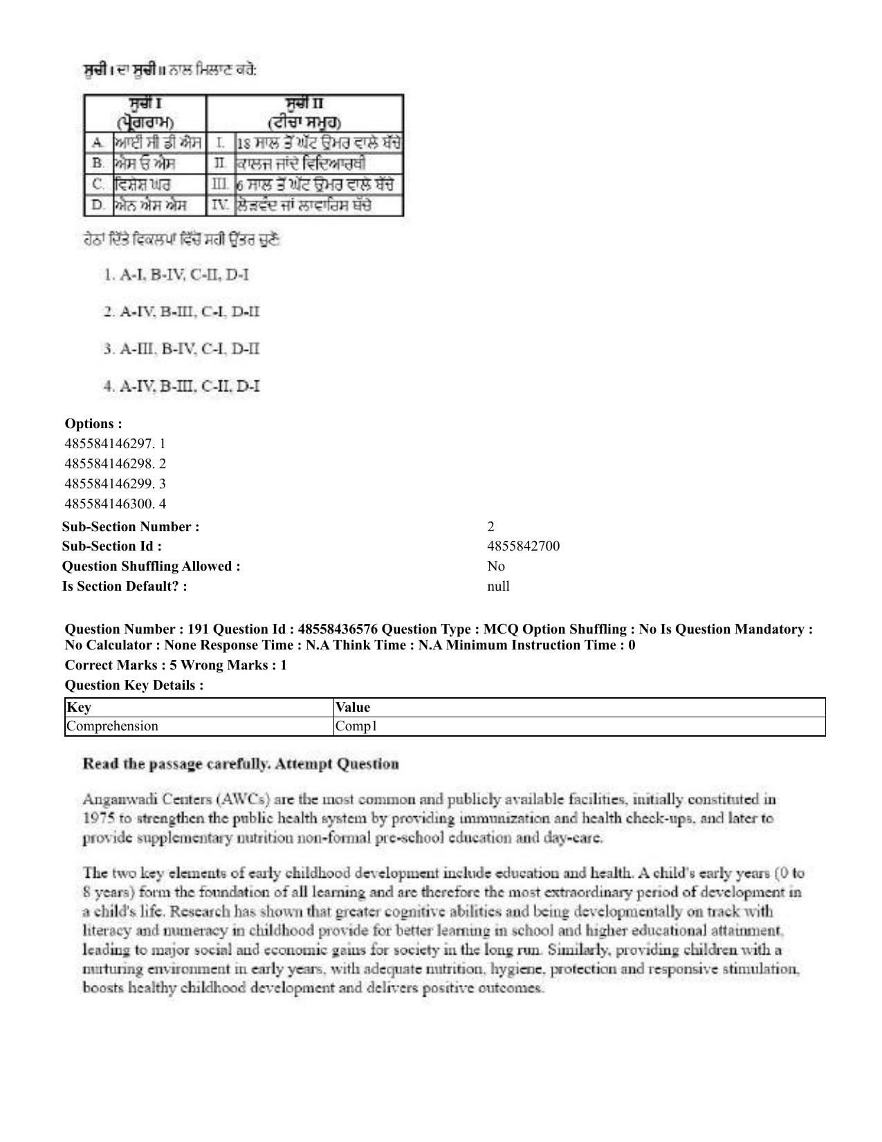 CUET 2023 English Punjabi Shift 3 Question Papers - 22 June 2023 - Page 223