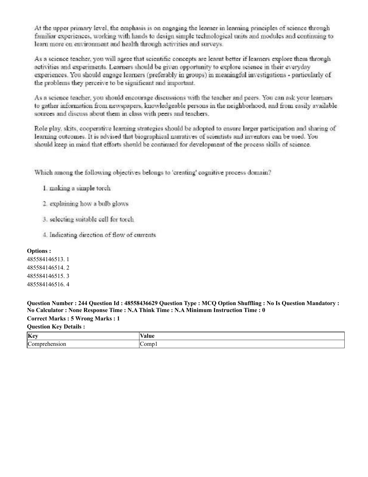 CUET 2023 English Punjabi Shift 3 Question Papers - 22 June 2023 - Page 289