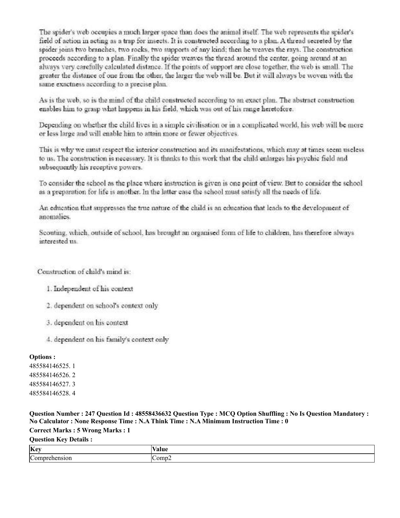 CUET 2023 English Punjabi Shift 3 Question Papers - 22 June 2023 - Page 295