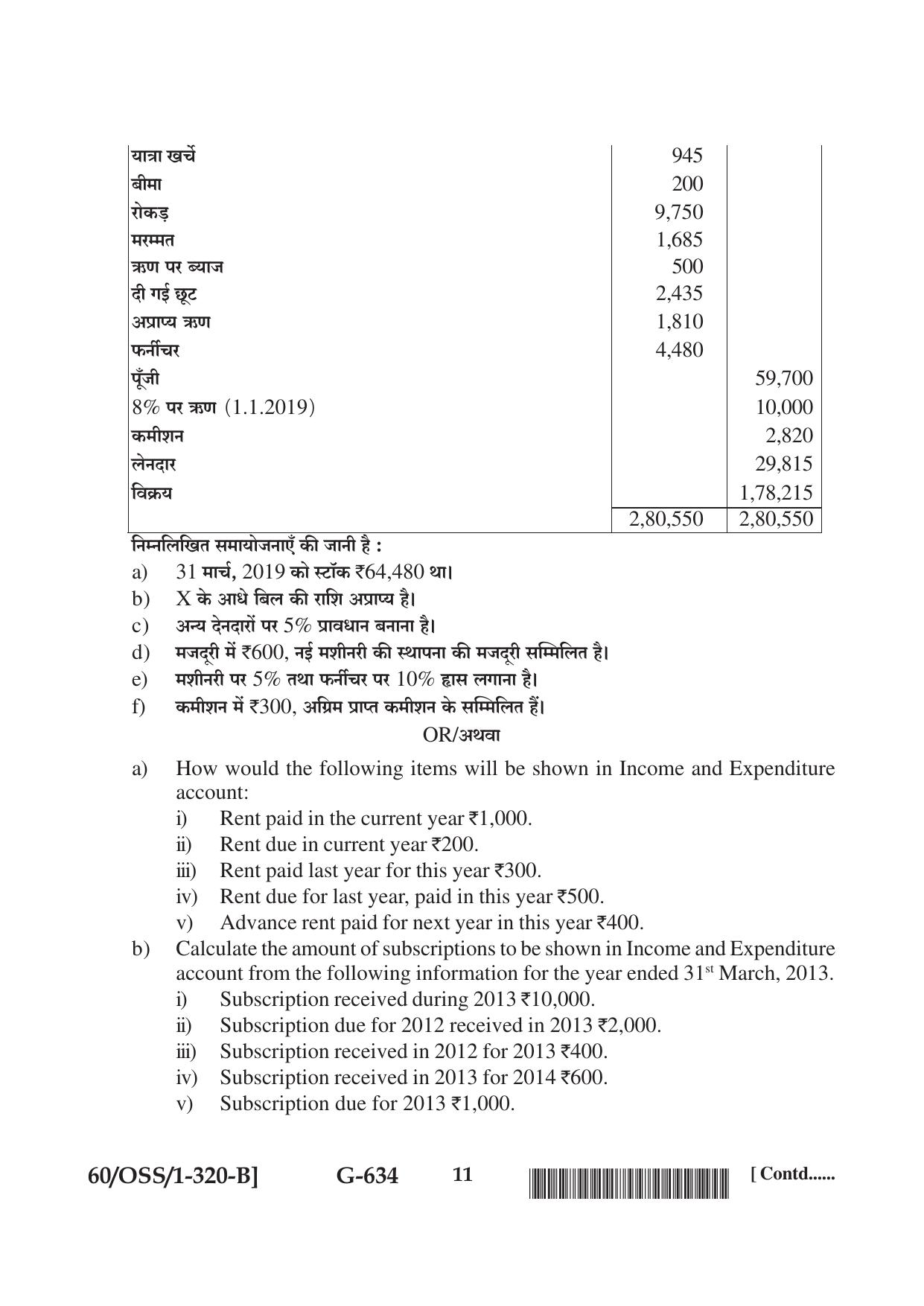 NIOS Jan-Feb 2021 Class 12 Accountancy (SET B) Question Paper - Page 11