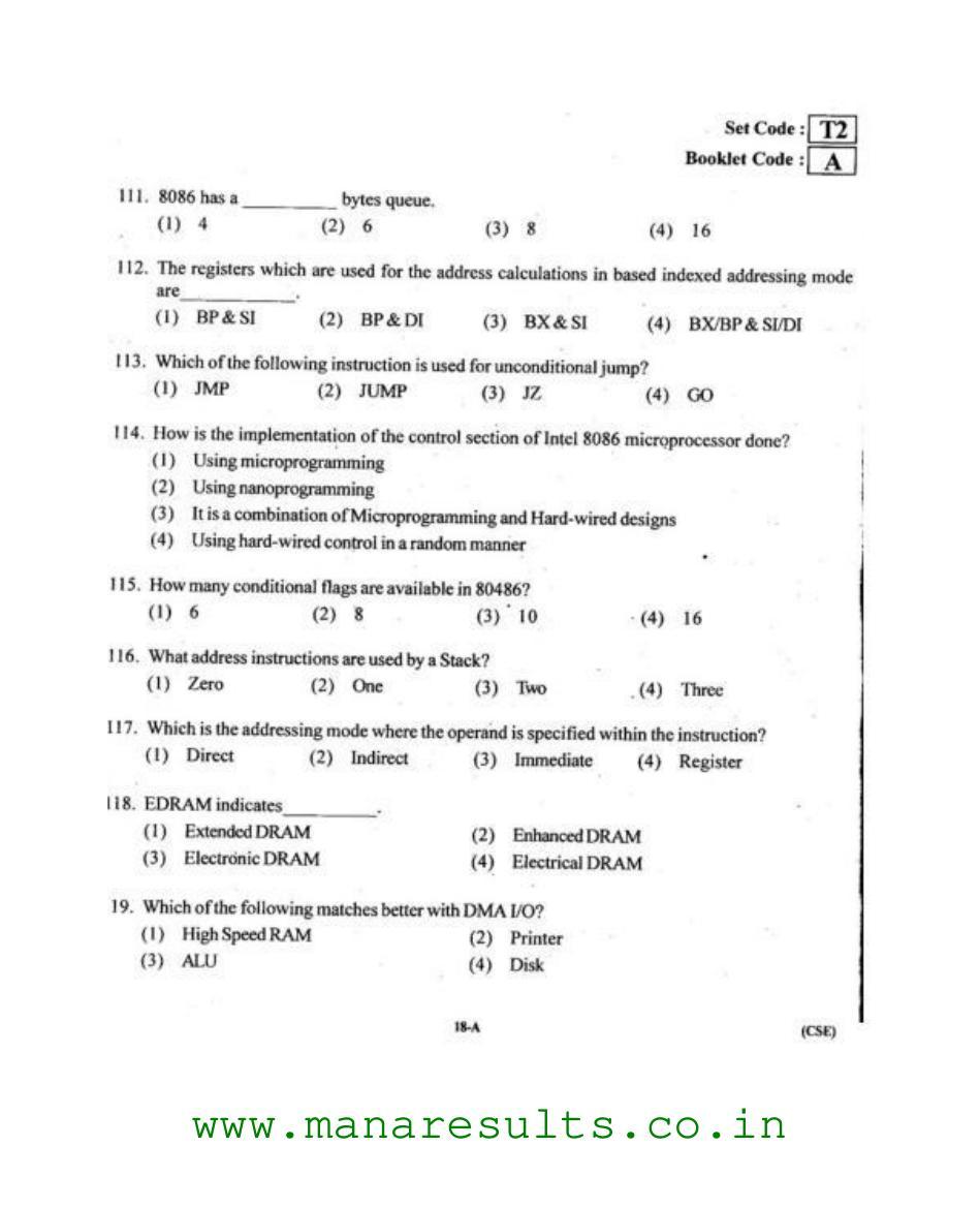 AP ECET 2015 Computer Science and Engineering Old Previous Question Papers - Page 17