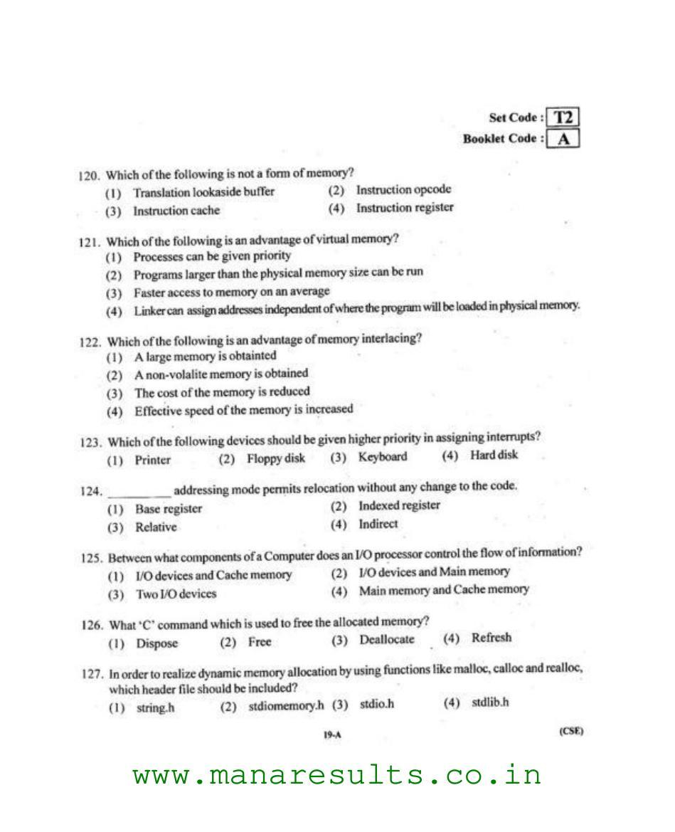 AP ECET 2015 Computer Science and Engineering Old Previous Question Papers - Page 18