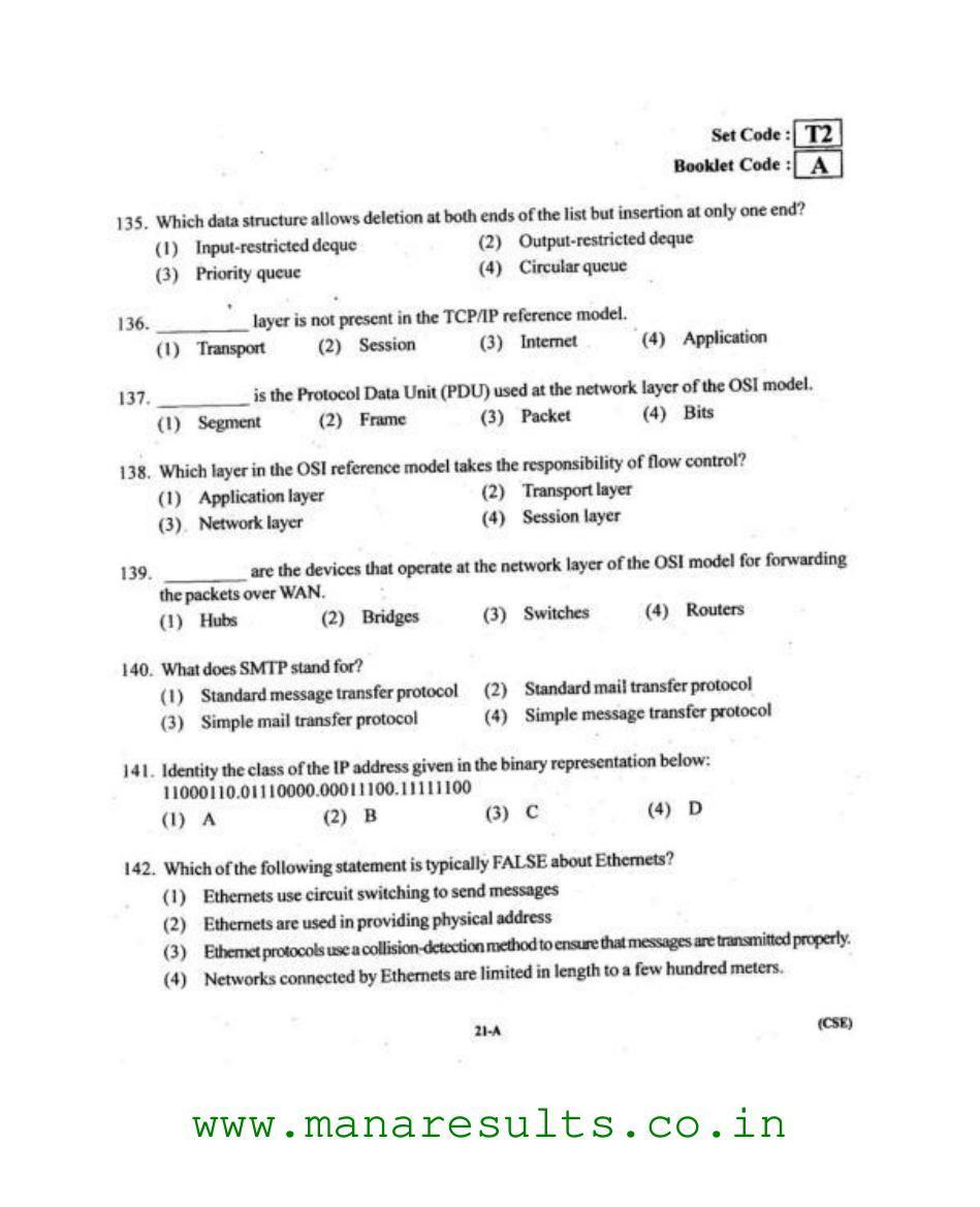 AP ECET 2015 Computer Science and Engineering Old Previous Question Papers - Page 20