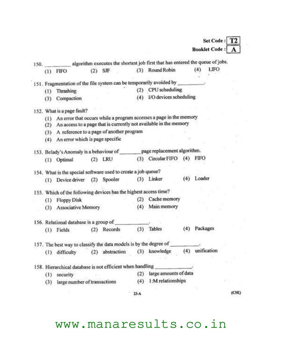 AP ECET 2015 Computer Science and Engineering Old Previous Question Papers - Page 22