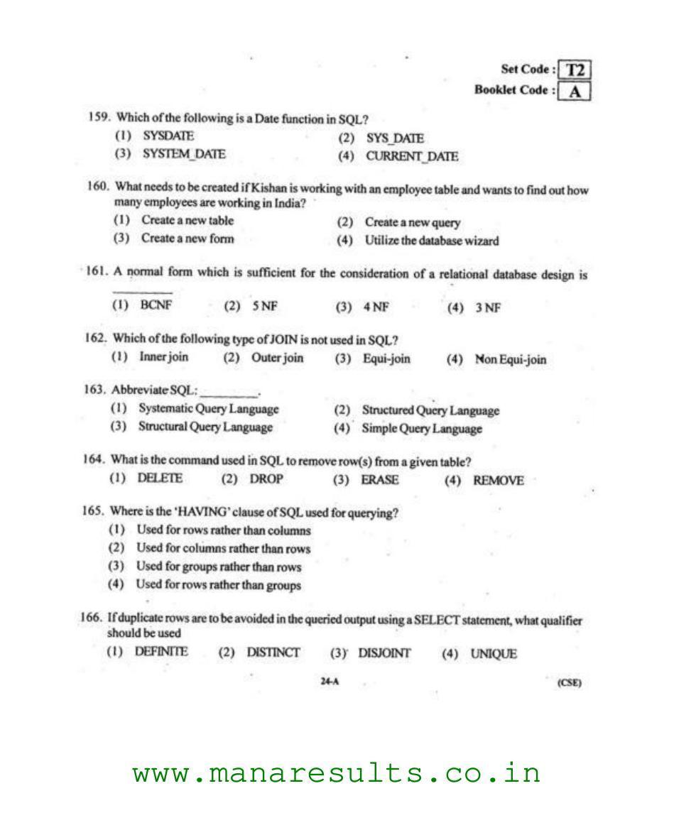 AP ECET 2015 Computer Science and Engineering Old Previous Question Papers - Page 23