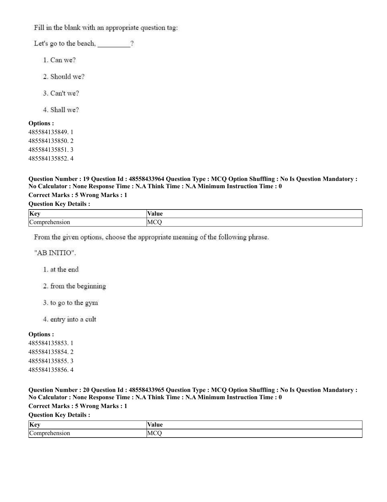 CUET 2023 English Gujarati Shift 3 Question Paper - 18 June 2023 - Page 18