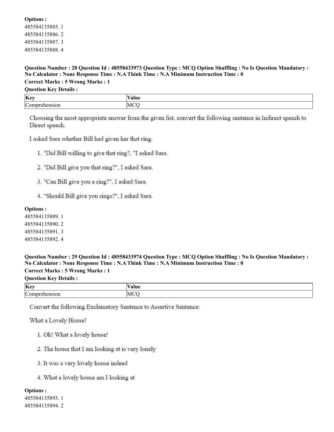 CUET 2023 English Gujarati Shift 3 Question Paper - 18 June 2023 - Page 23