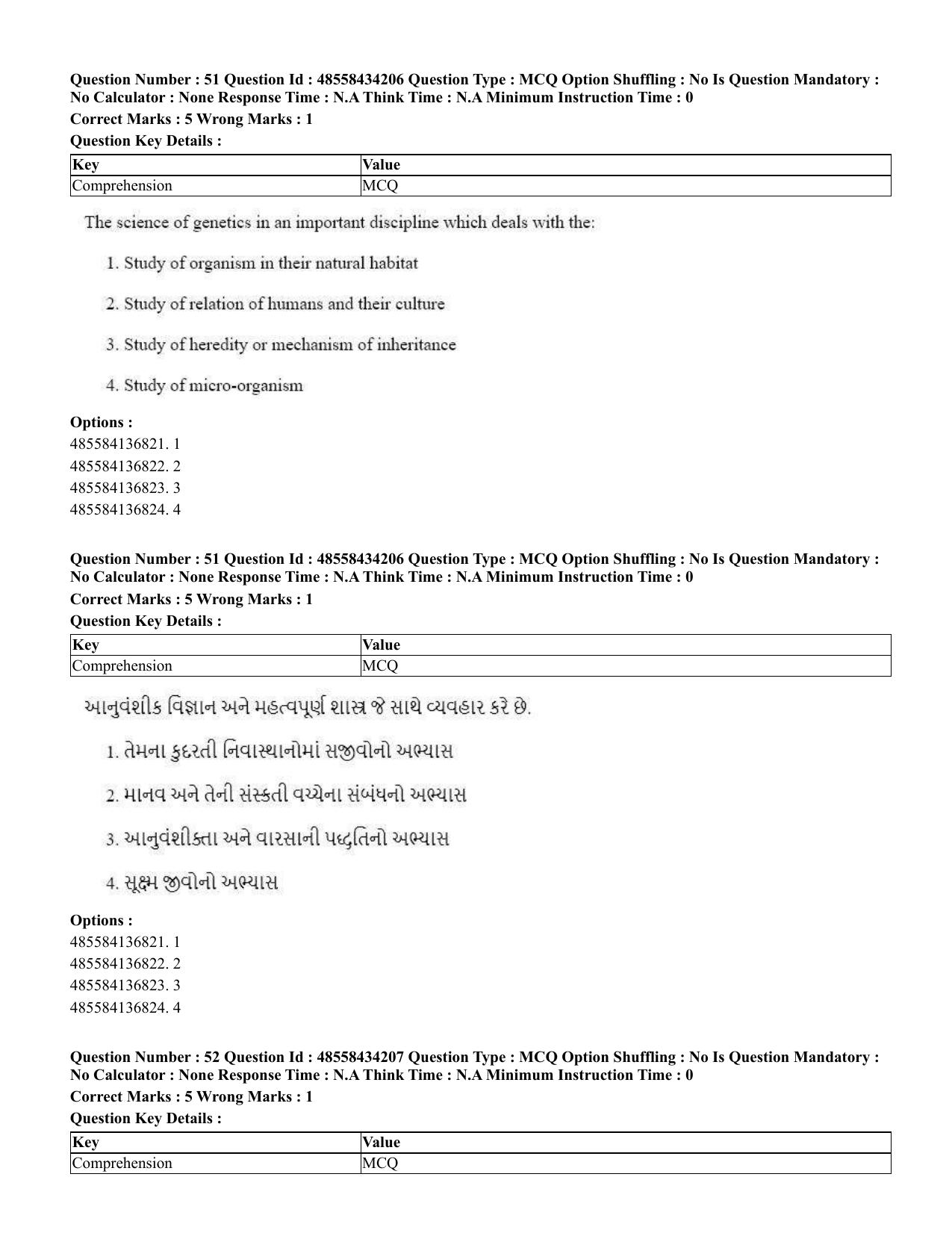 CUET 2023 English Gujarati Shift 3 Question Paper - 18 June 2023 - Page 39