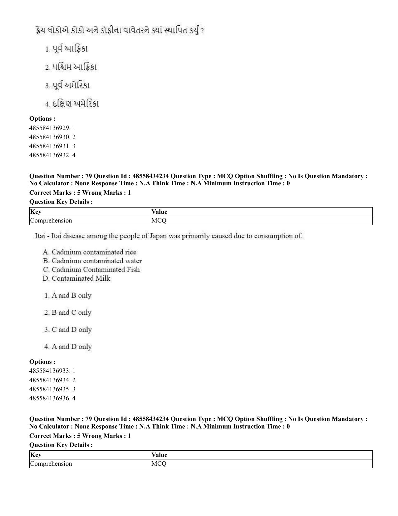 CUET 2023 English Gujarati Shift 3 Question Paper - 18 June 2023 - Page 68