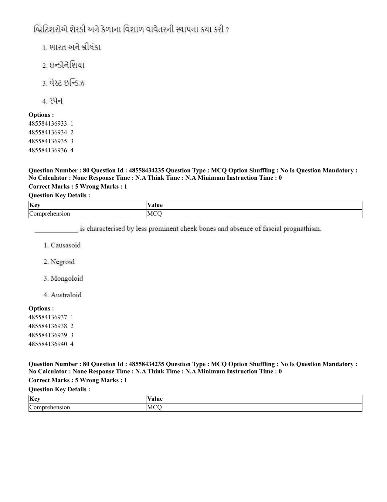 CUET 2023 English Gujarati Shift 3 Question Paper - 18 June 2023 - Page 69