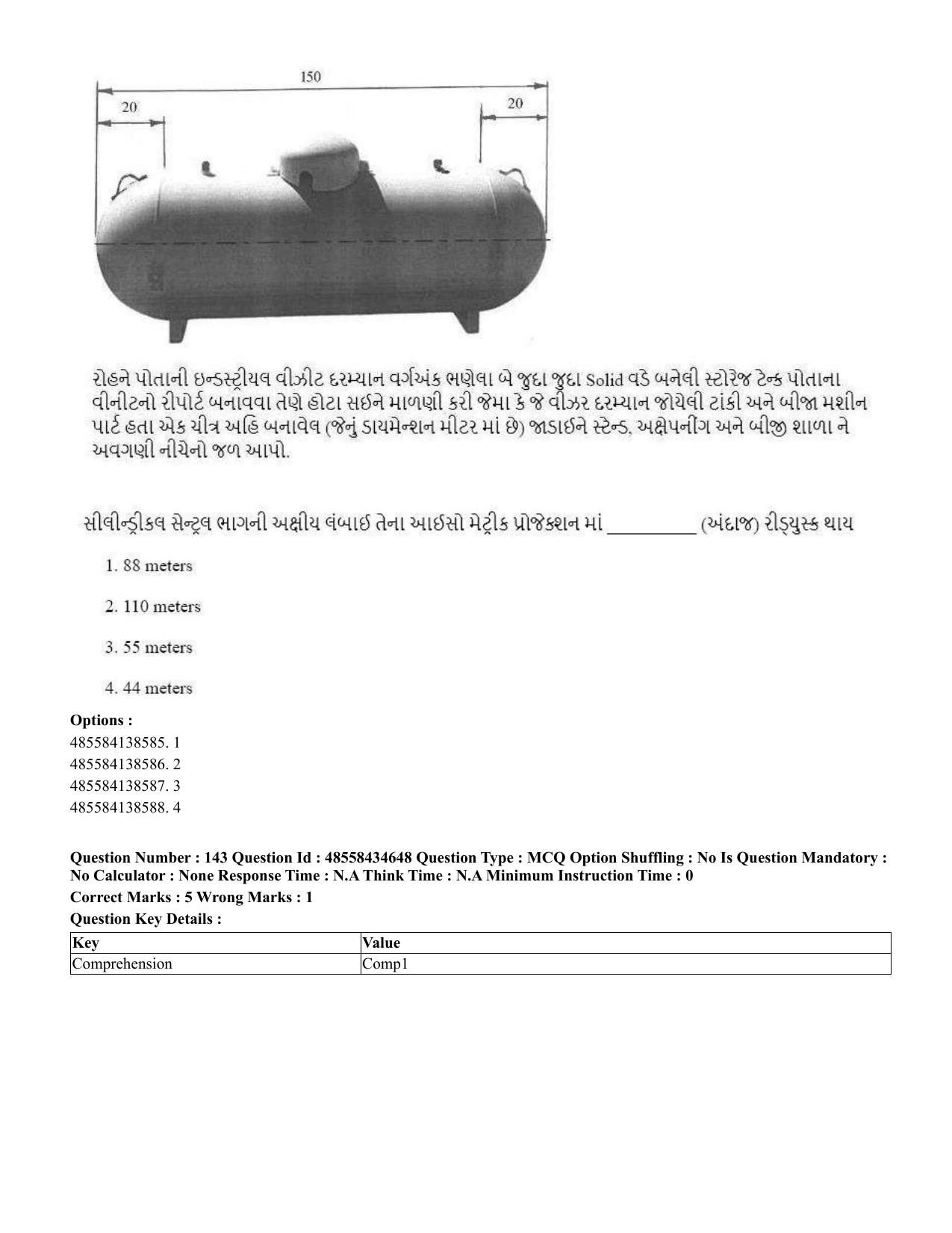 CUET 2023 English Gujarati Shift 3 Question Paper - 18 June 2023 - Page 148