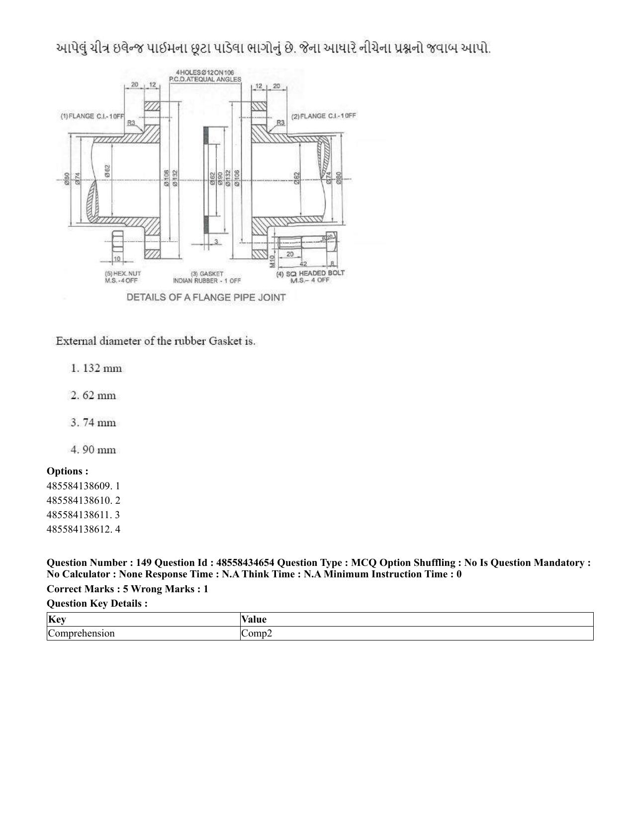 CUET 2023 English Gujarati Shift 3 Question Paper - 18 June 2023 - Page 160