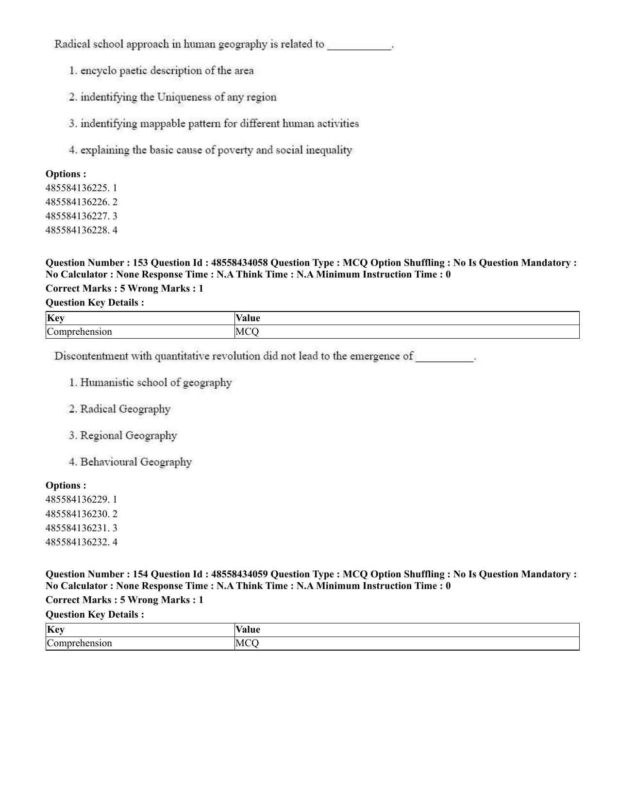 CUET 2023 English Gujarati Shift 3 Question Paper - 18 June 2023 - Page 166