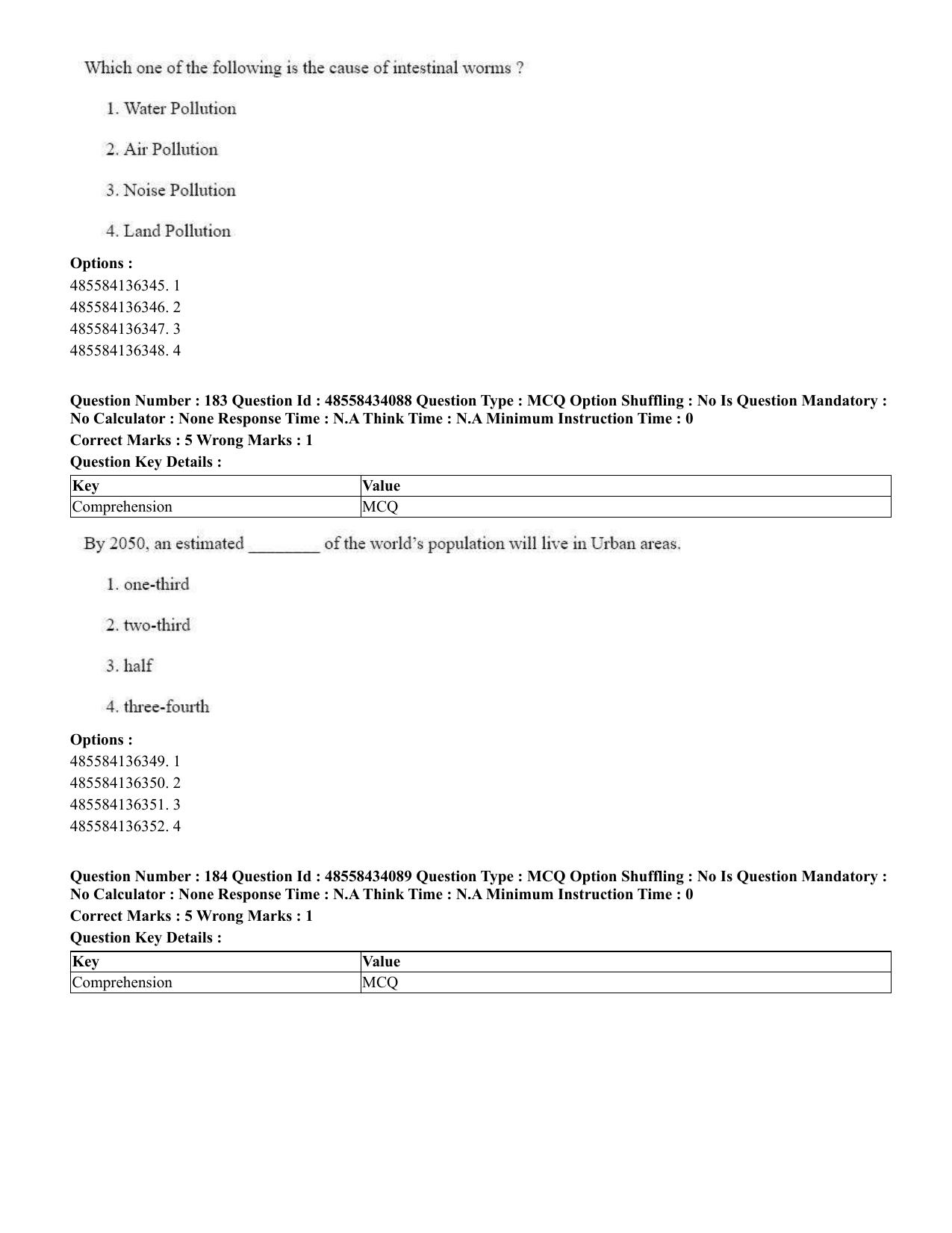 CUET 2023 English Gujarati Shift 3 Question Paper - 18 June 2023 - Page 182