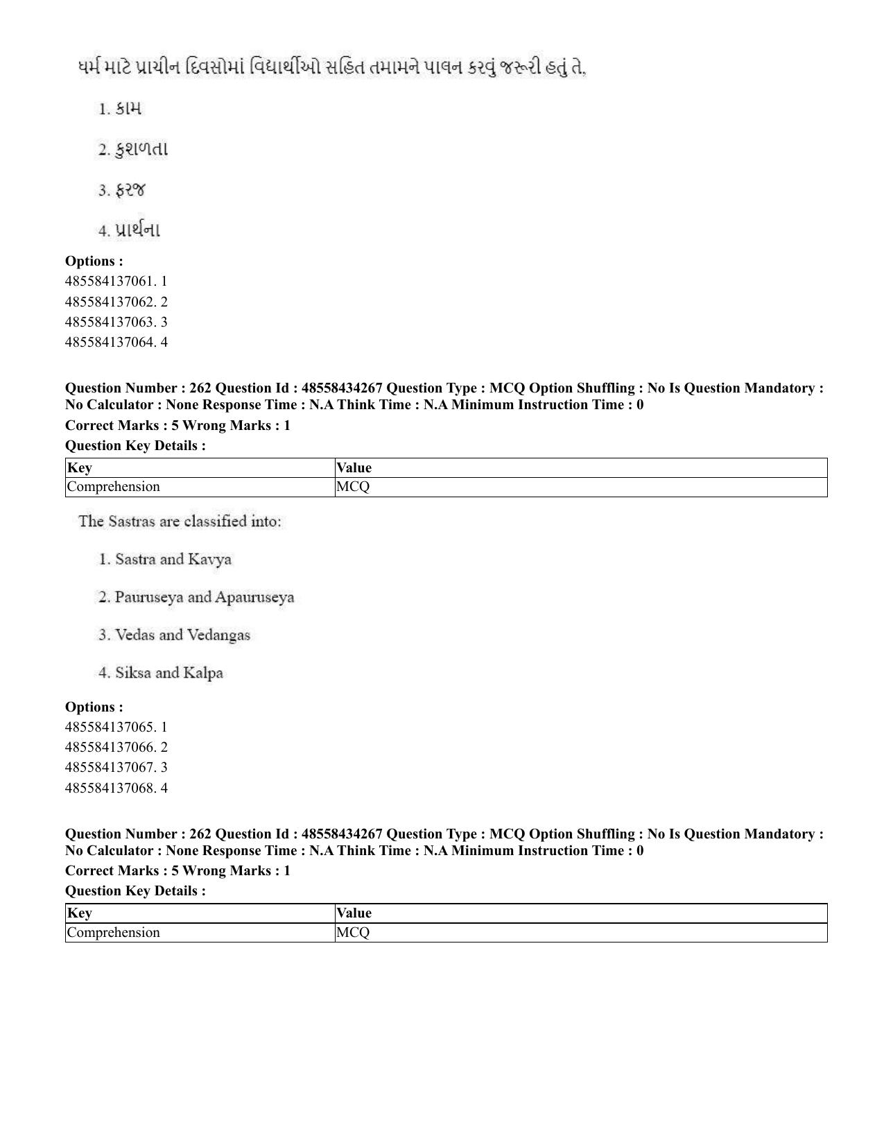 CUET 2023 English Gujarati Shift 3 Question Paper - 18 June 2023 - Page 235